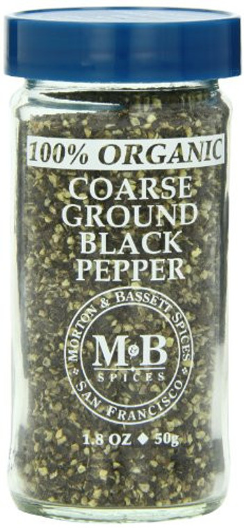 MORTON & BASSETT ORGANIC COARSE GROUND BLACK PEPPER ( 3X1.8 OZ )