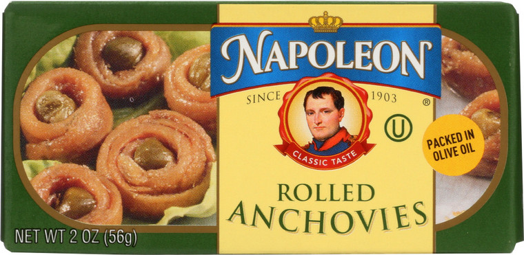 NAPOLEON CO. ANCHOVIES ROLLED ( 1X2OZ )