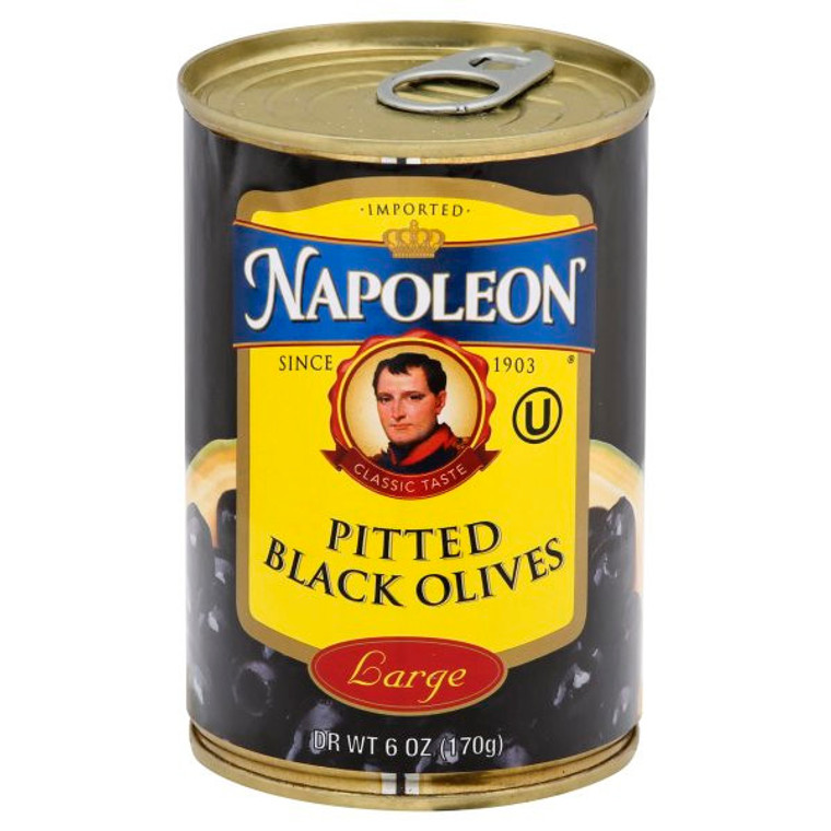 NAPOLEON BLACK PITTED OLIVES ( 12X6OZ )