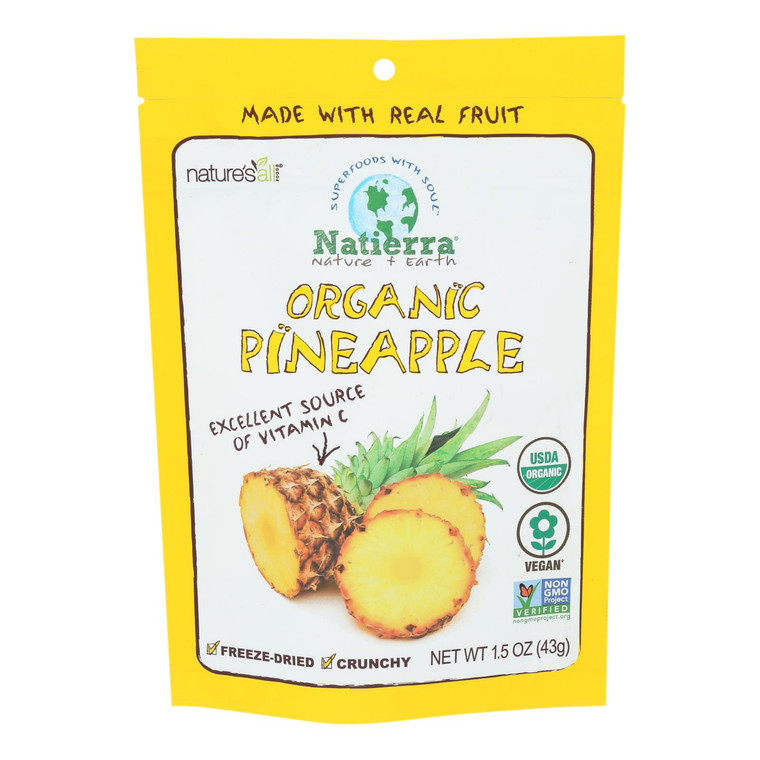 NATURE'S ALL FOODS FREEZE DRIED RAW PINEAPPLE ( 12X1.5 OZ )