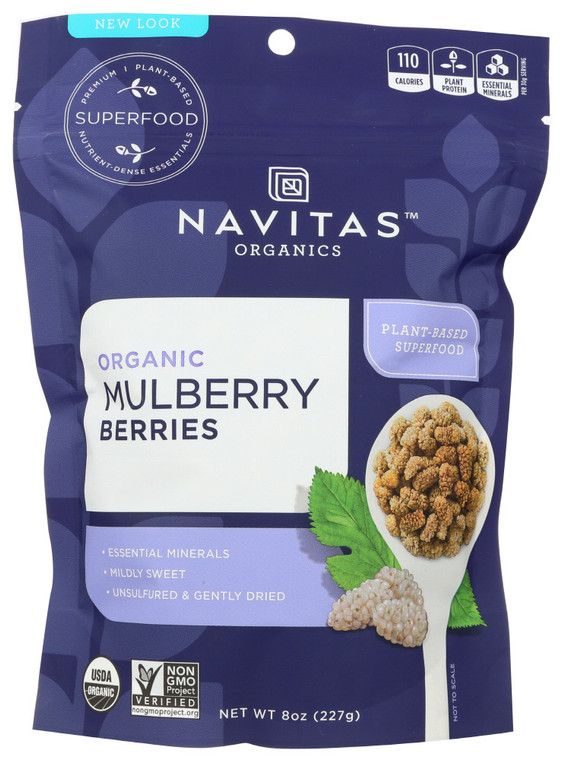 NAVITAS NATURALS ORGANIC WHITE MULBERRIES ( 12X8 OZ )