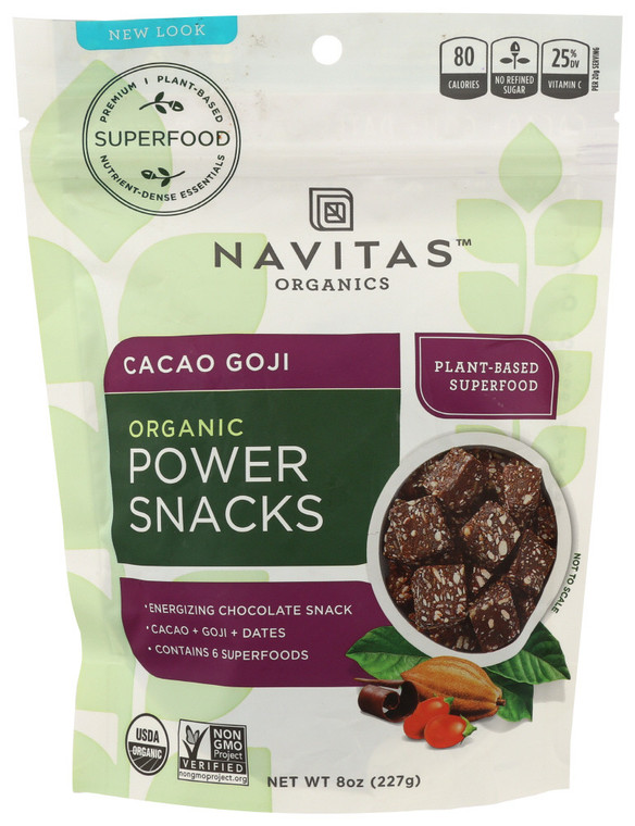 NAVITAS NATURALS CACAO GOJI POWER SNACK ( 12X8 OZ )