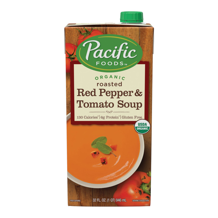 PACIFIC NATURAL ORG CREAMY ROASTED PEPPER & TOMATO SOUP ( 12X32 OZ )