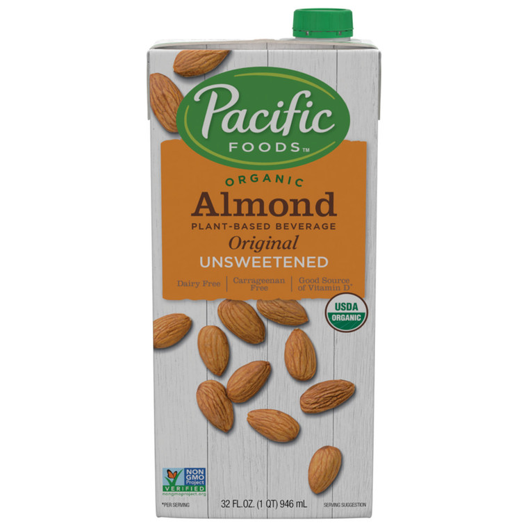 PACIFIC NATURAL UNSWEETENED ORIGINAL ALMOND BEVERAGE ( 12X32 OZ )