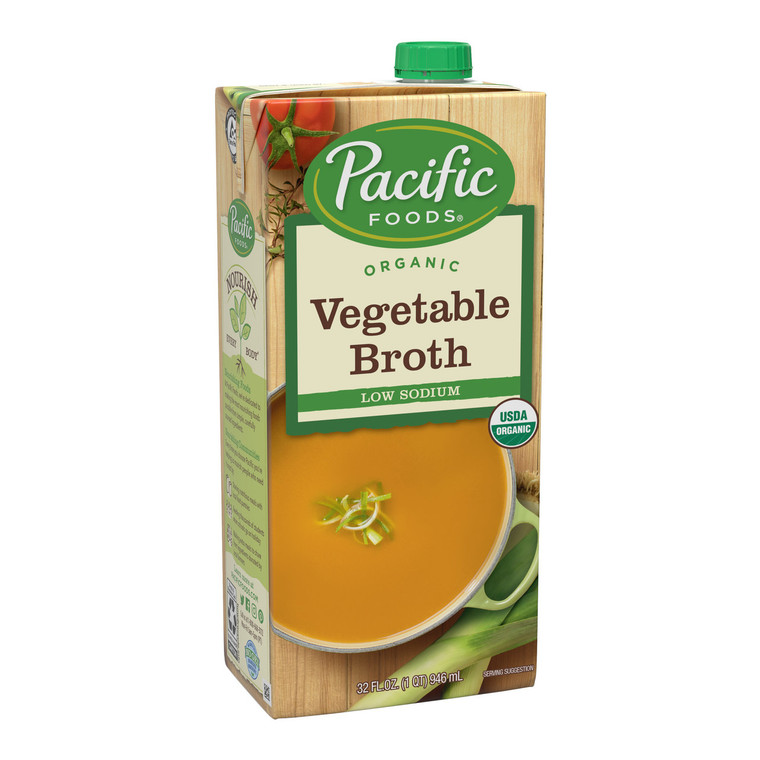 PACIFIC NATURAL VEGETABLE BROTH LOW SODIUM ( 12X32 OZ )