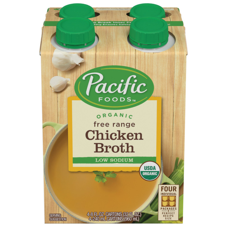 PACIFIC NATURAL FOODS ORGANIC CHICKEN BROTH ( 6X4 PACK )
