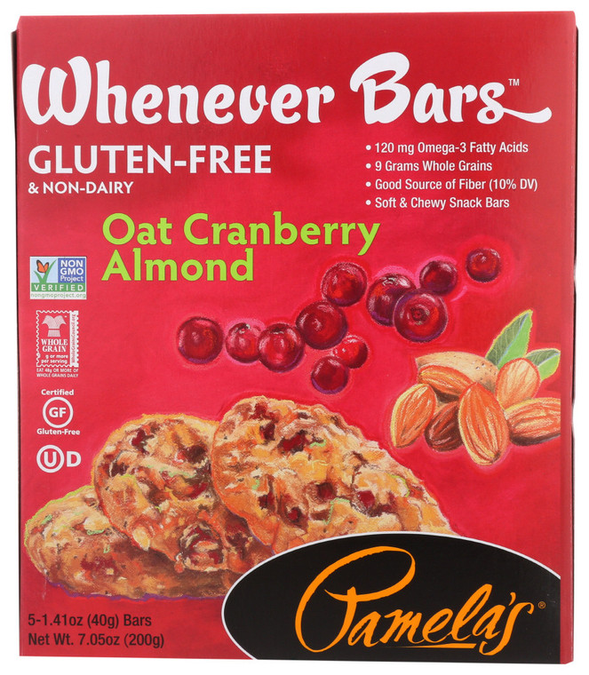 PAMELA'S OAT CRANBERRY ALMOND BARS ( 6X5 CT )