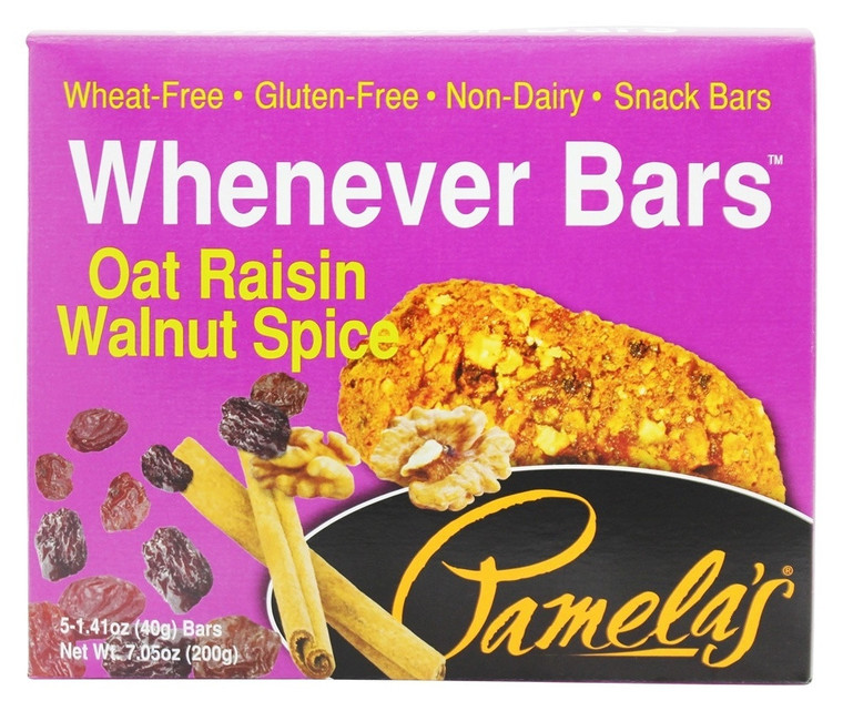 PAMELA'S OAT RAISIN WALNUT SPICE BARS ( 6X5 CT )