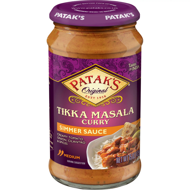 PATAK'S TIKKA MASALA CURRY COOKING SAUCE, MEDIUM ( 6X15OZ )