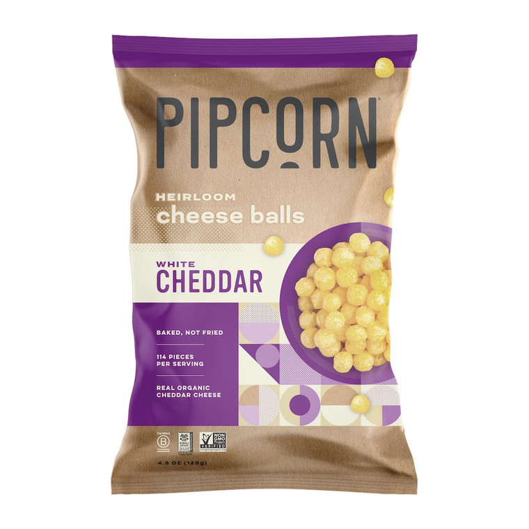 PIPCRN WHT CHDR CHS BALL ( 12 X 4.5 OZ )