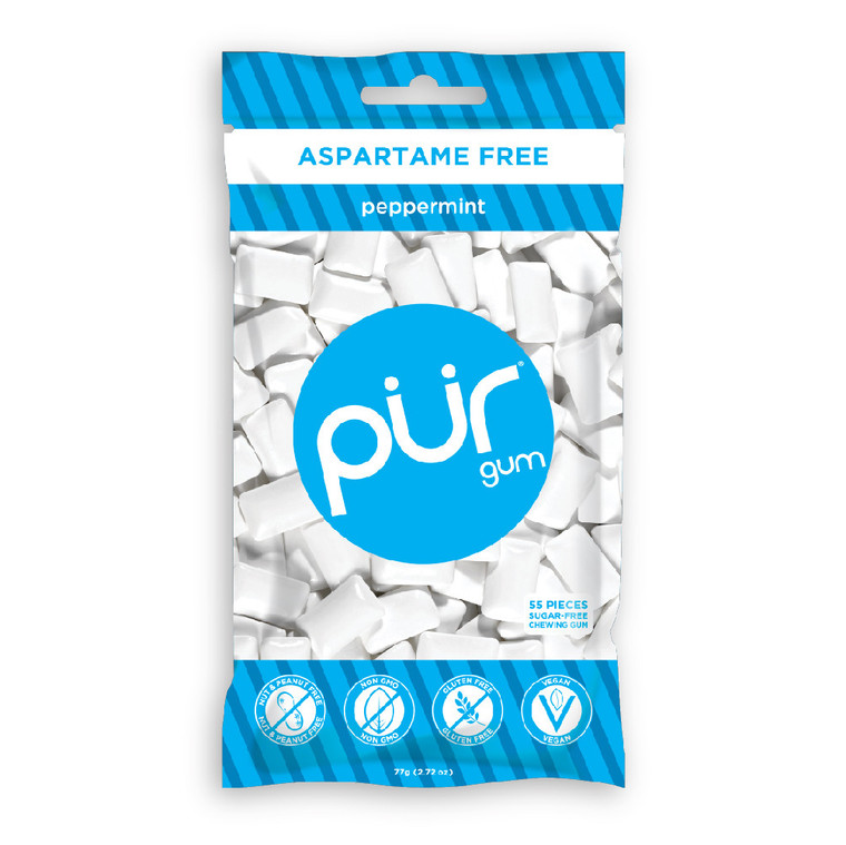 PUR GUM PEPPERMNT 55PC ( 12 X 2.72 GRAM )