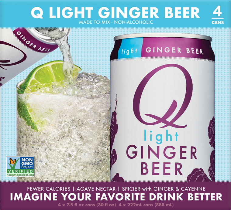 QDR LIGHT GINGER BEER ( 6 X 7.5 OZ )