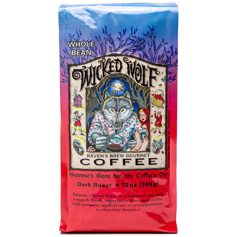RAVEN'S BREW COFFEE WCKD WOLEAF BLEND BN ( 6X12OZ )