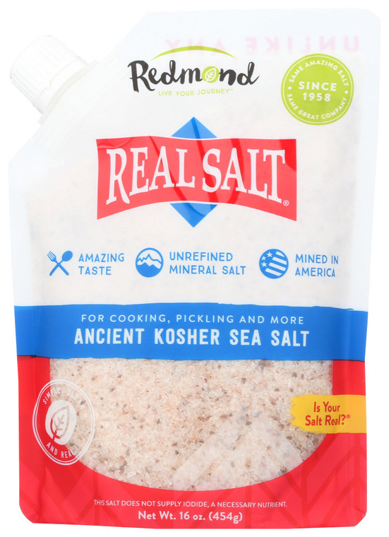 REAL SALT KOSHER SEA SALT ( 6X16 OZ )