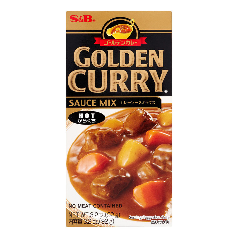 S&B GLDN CURRY MIX HOT ( 12 X 3.2 OZ )