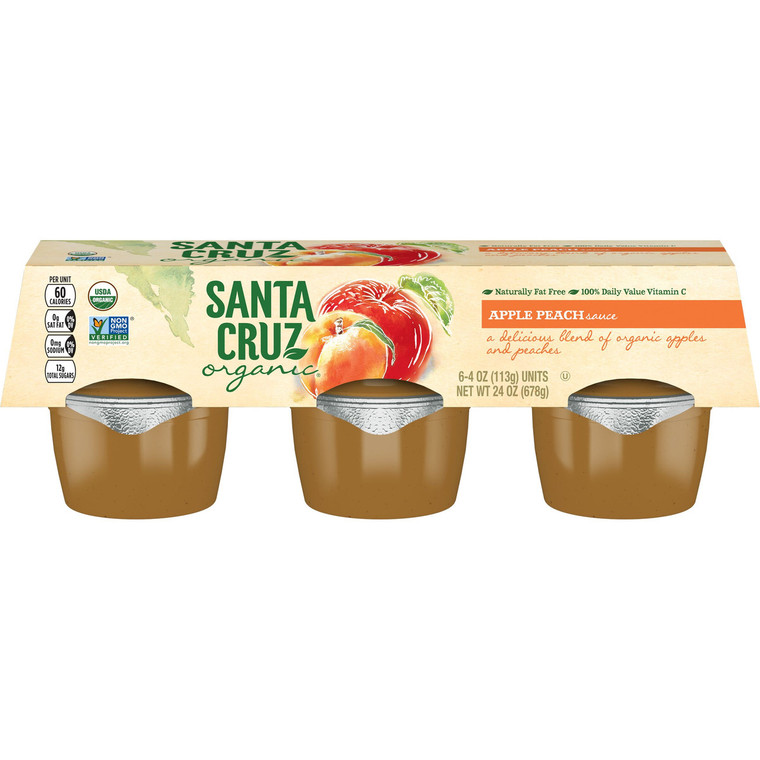 SANTA CRUZ ORGANICS APPLE PCH SAUCE CUP ( 12X6 CT )