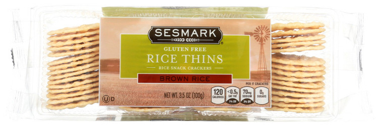 SESMARK FOODS BROWN RICE RICE THINS ( 12X3.5 OZ )