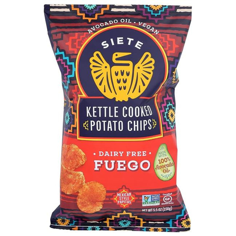 SIETE KTL/CHIP FUEGO ( 6 X 5.5 OZ )