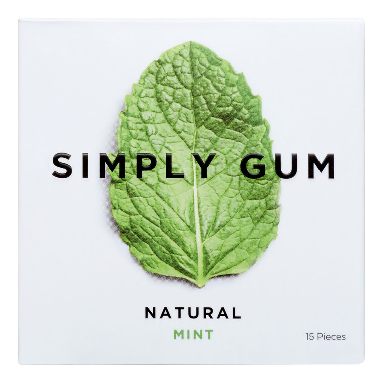 SIMPLY GUM ALL NATURAL GUM MINT ( 12X15 CT )