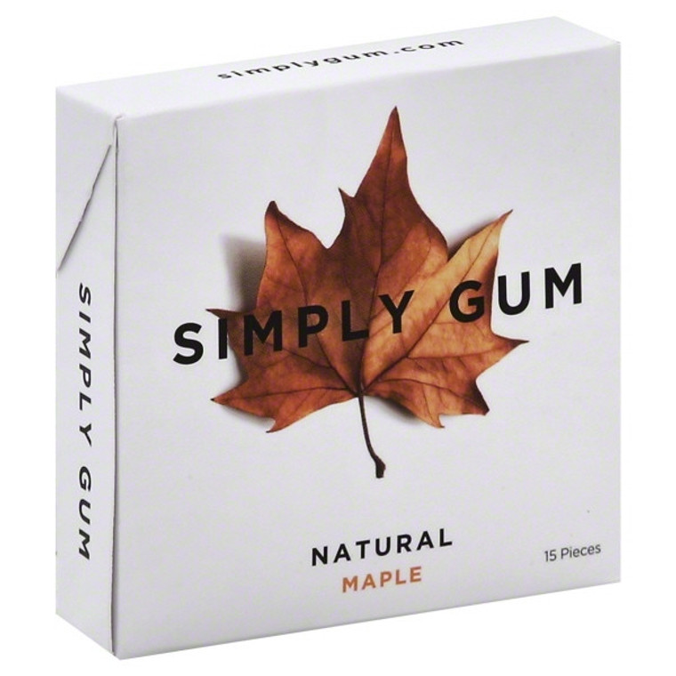 SIMPLY GUM ALL NATURAL GUM MAPLE ( 12X15 CT )