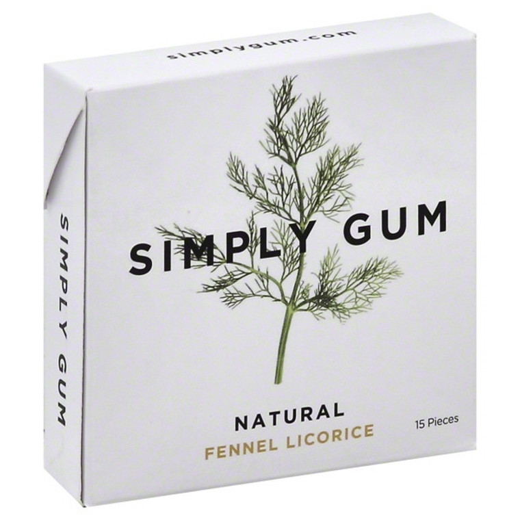 SIMPLY GUM ALL NATURAL GUM FENNEL LICORICE ( 12X15 CT )