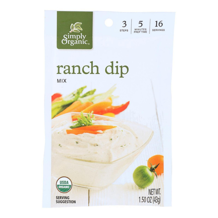 SIMPLY ORGANIC RANCH DIP MIX ( 12X1.5OZ )