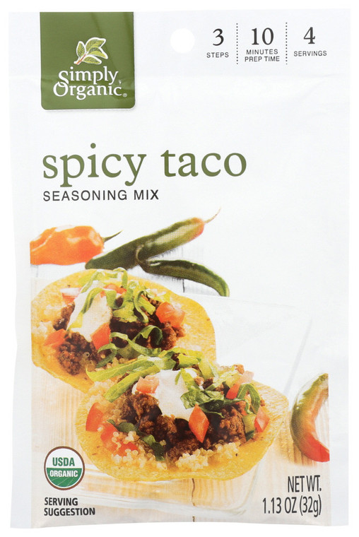 SIMPLY ORGANIC SPICEY TACO SEASONING ( 12X1.13OZ )