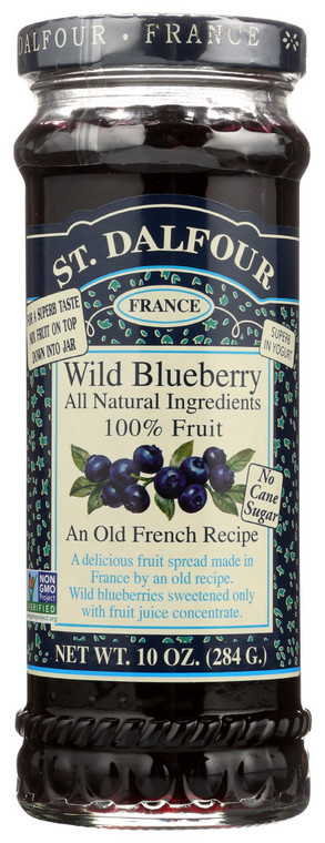 ST. DALFOUR BLUEBERRY 100% FRUIT CONSERVE ( 6X10 OZ )
