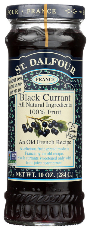 ST. DALFOUR BLACK CURRANT 100% FRUIT CONSERVE ( 6X10 OZ )