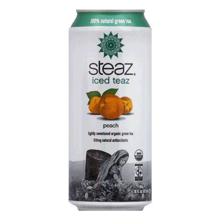 STEAZ ENERGY PEACH ICED GREEN TEA ( 12X16 OZ )