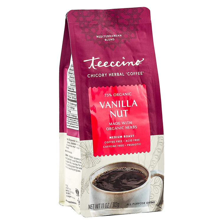 TEECCINO VANILLA NUT HERBAL COFFEE ( 6X11 OZ )