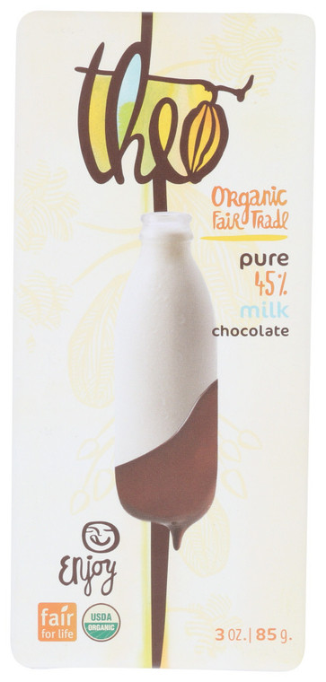 THEO CHOCOLATE MILK CHOCOLATE 45% CACAO BAR ( 12X3OZ )