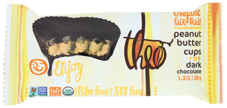 THEO CHOCOLATE DARK CHOCOLATE, PEANUT BUTTER CUPS ( 12X1.3 OZ )