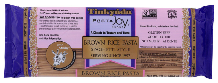 TINKYADA SPAGHETTI BROWN RICE PASTA ( 12X16 OZ )