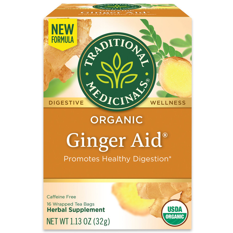 TRADITIONAL MEDICINALS GINGER AID HERB TEA ( 6X16 BAG )