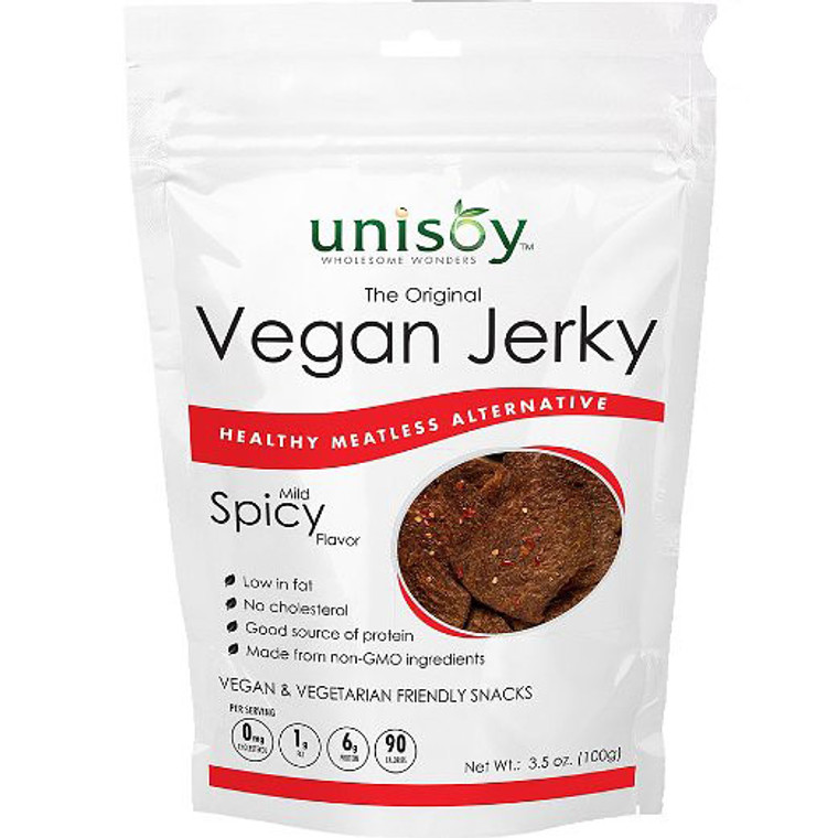 UNISOY SPICY JERKY VEGAN ( 12 X 3.5 OZ )