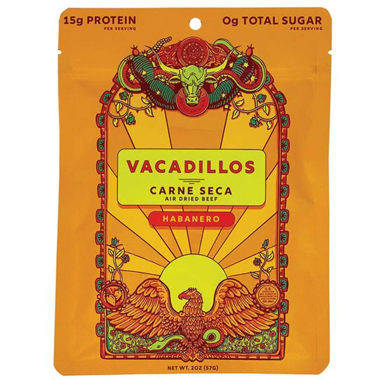 VACA CARNE SECA HABANERO ( 8 X 2 OZ )