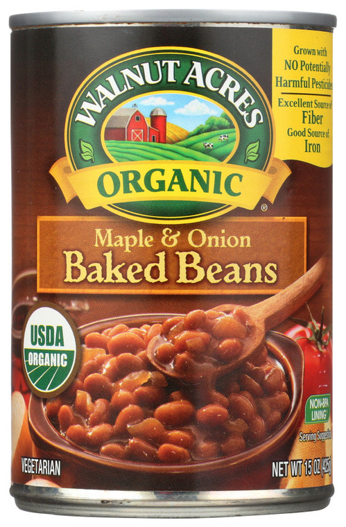 WALNUT ACRES MAPLE ONION BAKED BEANS ( 12X15 OZ )