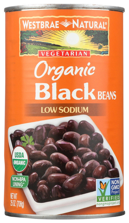 WESTBRAE FOODS BLACK BEANS FAT FREE ( 12X25 OZ )