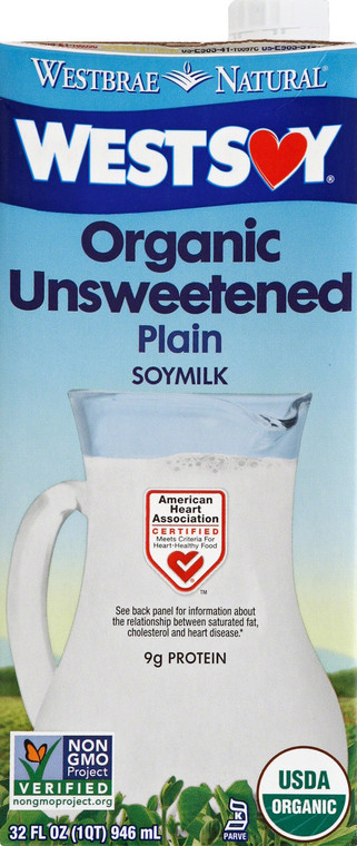 WESTSOY UNSWEETENED ORGANIC WESTSOY ( 12X32 OZ )