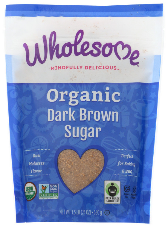 WHOLESOME SWEETENERS DARK BROWN SUGAR ( 6X24 OZ )