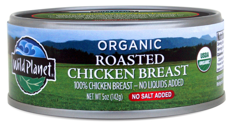 WILD PLANET ORGANIC ROASTED CHICKEN BREAST WITH NO SALT ( 12X5 OZ )