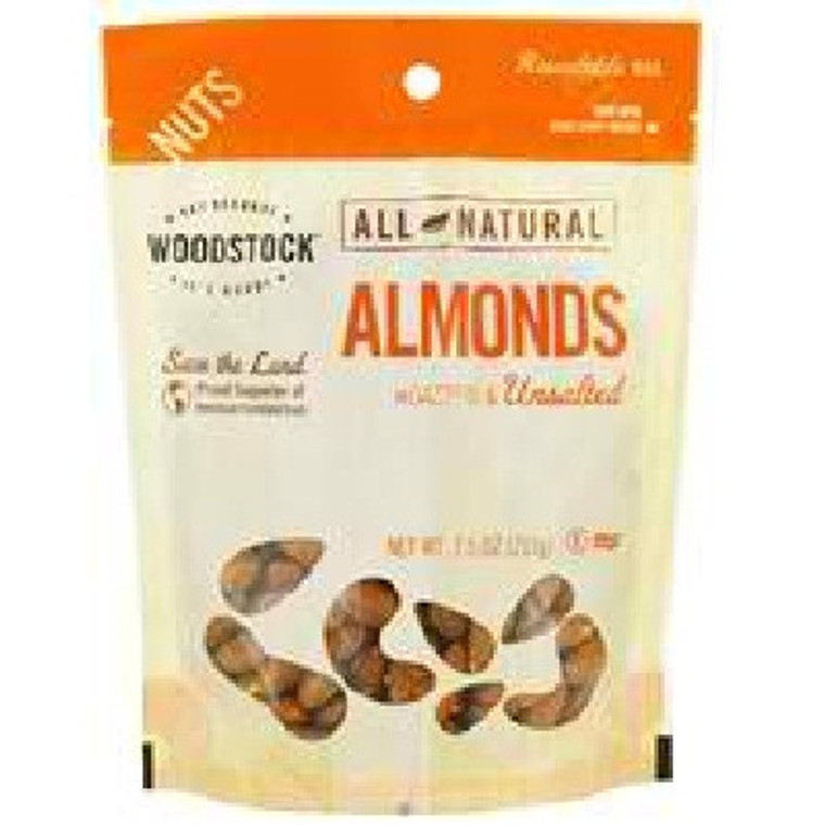 WOODSTOCK ROASTED N/S ALMONDS ( 8X7.5OZ )