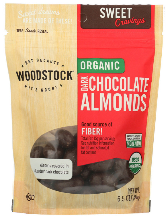 OG2 WOOD DK CHOC ALMONDS ( 8 X 6.5 OZ )