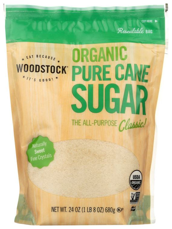 WOODSTOCK PURE CANE GRANULATED SUGAR ( 12X24 OZ )