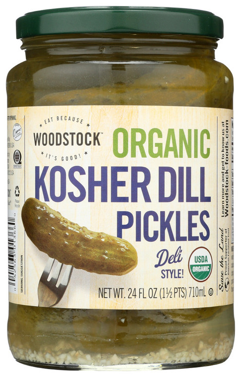 WOODSTOCK WHOLE KOSHR DILL PICKLES ( 6X24 OZ )