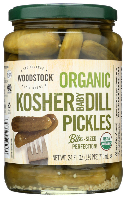 WOODSTOCK BABY KOSHER DILL PICKLES ( 6X24 OZ )