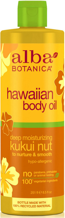 ALBA BOTANICA KUKUI NUT MASSAGE OIL ( 1X8.5 OZ )