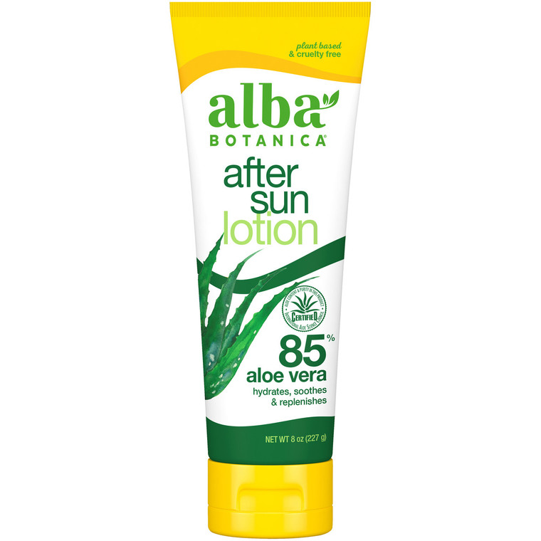 ALBA BOTANICA AFTER SUN 85% ALOE VERA LOTION ( 1X8 OZ )