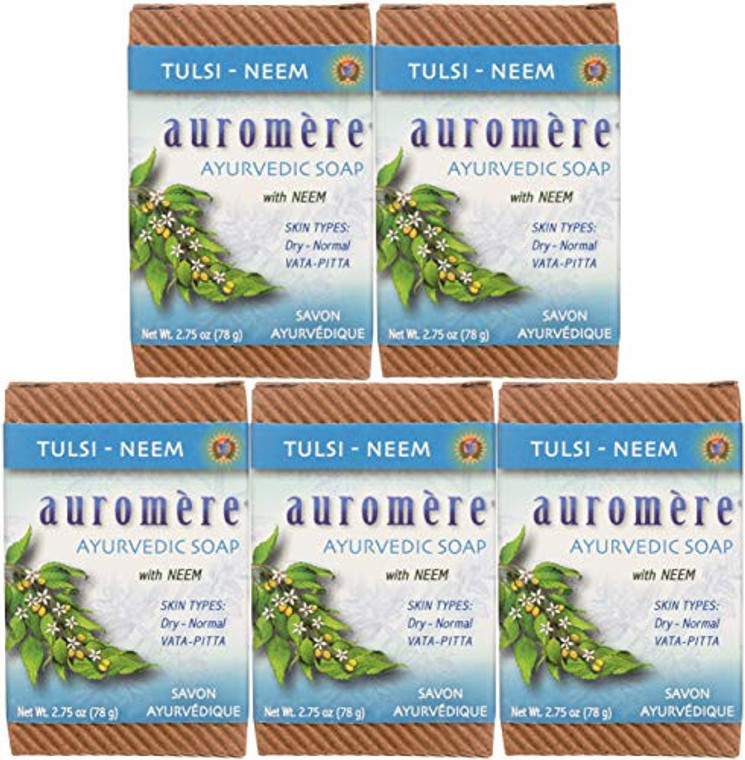AUROMERE TULSI NEEM BAR SOAP ( 1X2.75 OZ )
